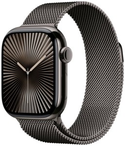Умные часы Apple Watch Series 10 46 мм, S/M 130-180 мм, Titanium Case Cellular, Milanese Loop, Black