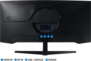 Монитор Samsung 34" Odyssey G5 C34G55TWWI 3440x1440 VA LED 165Гц 4ms FreeSync Premium HDMI DisplayPort
