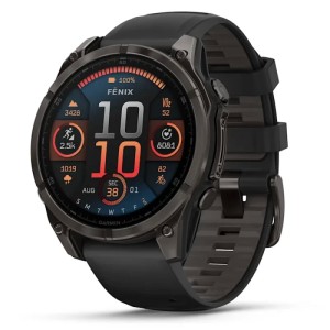 Умные часы Garmin fenix 8 – 47 mm AMOLED Sapphire carbon gray DLC titanium with black/pebble gray silicone (010-02904-21) Умные часы Garmin fenix 8 – 47 mm AMOLED Sapphire carbon gray DLC titanium with black/pebble gray silicone (010-02904-21)