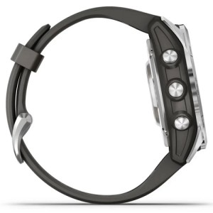 Умные часы Garmin fenix 7S Pro – Solar Edition Silver with Graphite Band (010-02776-01)