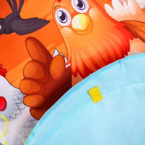 Развивающий коврик с дугами и игрушками «Домашние животные», круглый
