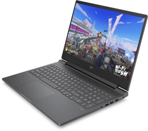 Ноутбук игровой HP Victus 16-r1073ci 16.1", IPS, Intel Core i5 14450HX 1.8ГГц, 10-ядерный, 16ГБ DDR5, 512ГБ SSD, NVIDIA GeForce RTX 3050 для ноутбуков - 6 ГБ, FreeDOS, серебристый [a74lwea]