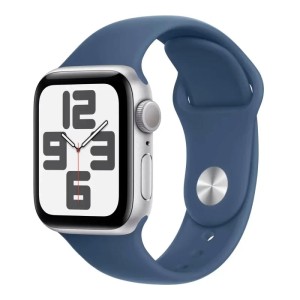 Умные часы Apple Watch Series SE 2024 Gen 2 40mm Aluminium Case, Silver/Denim M/L Sport Band