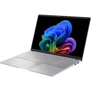 Ноутбук ASUS Vivobook S 15 OLED S5507QA-MA012W, 15.6" (2880x1620) OLED 120 Гц/Snapdragon X Plus X1P-42-100/16 ГБ DDR5/512 ГБ SSD/Qualcomm Adreno/Windows 11 Home, Серебристый (90NB14Q2-M005C0)