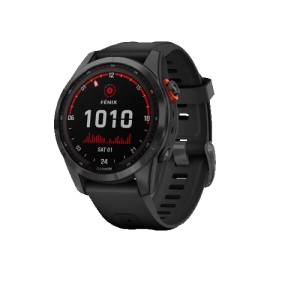 Часы Garmin Fenix 7S Solar серый с черным ремешком Часы Garmin Fenix 7S Solar серый с черным ремешком