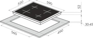 Электрическая варочная панель MAUNFELD EVCE.594-BK