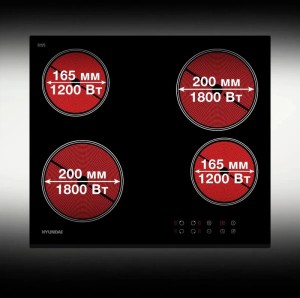 Электрическая варочная панель Hyundai HHE 6460 BG