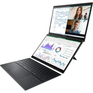 Ноутбук ASUS ZenBook Duo UX8406CA-PZ212X, 14" (2880x1800) OLED 120 Гц/Intel Core Ultra 9 285H/32 ГБ DDR5/1024 ГБ SSD/Intel Arc Graphics/Windows 11 Pro, Серый (90NB14X1-M00BE0)