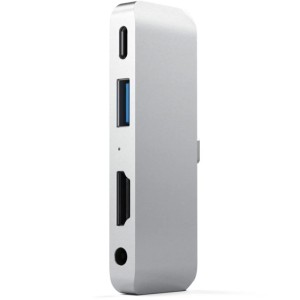 Хаб Satechi USB-C 4 в 1 (ST-TCMPHS) Silver Хаб Satechi USB-C 4 в 1 (ST-TCMPHS) Silver