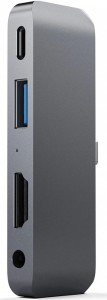 Хаб Satechi USB-C 4 в 1 (ST-TCMPHM) Space Gray Хаб Satechi USB-C 4 в 1 (ST-TCMPHM) Space Gray