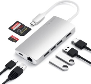 Хаб Satechi USB-C 8 в 1 (ST-TCMAS) Silver Хаб Satechi USB-C 8 в 1 (ST-TCMAS) Silver