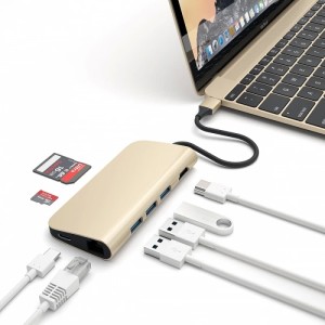 Хаб Satechi USB-C 8 в 1 (ST-TCMAG) Gold Хаб Satechi USB-C 8 в 1 (ST-TCMAG) Gold