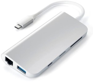 Хаб Satechi USB-C 9 в 1 (ST-TCMM8PAS) Silver Хаб Satechi USB-C 9 в 1 (ST-TCMM8PAS) Silver
