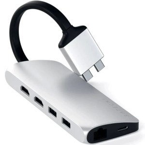 Хаб Satechi USB Type-C Dual Multimedia Adapter для Macbook (ST-TCDMMAS) Хаб Satechi USB Type-C Dual Multimedia Adapter для Macbook (ST-TCDMMAS)
