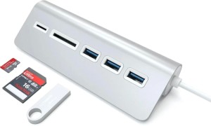 Хаб Satechi USB Aluminum 3xUSB + кардридер (ST-3HCRS) Хаб Satechi USB Aluminum 3xUSB + кардридер (ST-3HCRS)