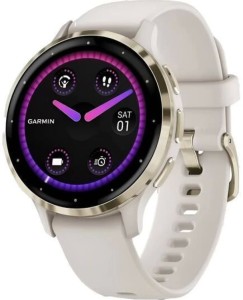 Смарт-часы Garmin Venu 3S, 41 mm, цвета Слоновой кости с золотистым безелем, бежевый ремешок Смарт-часы Garmin Venu 3S, 41 mm, цвета Слоновой кости с золотистым безелем, бежевый ремешок