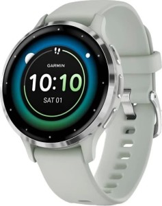 Смарт-часы Garmin Venu 3S, 41 mm, Серо-зеленый, серебристый безель, серый ремешок Смарт-часы Garmin Venu 3S, 41 mm, Серо-зеленый, серебристый безель, серый ремешок