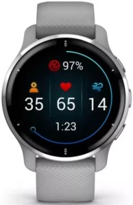 Смарт-часы Garmin Venu 2 Plus - 43 mm, Серый, серебристый безель, силиконовый ремешок Смарт-часы Garmin Venu 2 Plus - 43 mm, Серый, серебристый безель, силиконовый ремешок