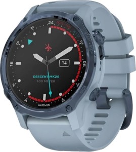 Смарт-часы Garmin Descent Mk2S, 43 мм, Голубой корпус c силиконовым ремешком цвета морской пены Смарт-часы Garmin Descent Mk2S, 43 мм, Голубой корпус c силиконовым ремешком цвета морской пены