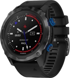 Смарт-часы Garmin Descent Mk2i, 52 мм, Титановый с DLC-покрытием и черным ремешком