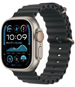 Смарт-часы Apple Watch Ultra 2 (2024) GPS + Cellular, 49 мм, корпус из бежевого титана, ремешок Ocean Band, цвет Черный Смарт-часы Apple Watch Ultra 2 (2024) GPS + Cellular, 49 мм, корпус из бежевого титана, ремешок Ocean Band, цвет Черный