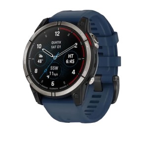 Смарт-часы Garmin Quatix 7 Sapphire Edition, 47 мм, Титановый, синий силиконовый ремешок Смарт-часы Garmin Quatix 7 Sapphire Edition, 47 мм, Титановый, синий силиконовый ремешок