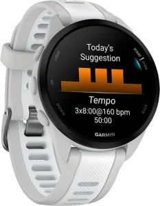 Смарт-часы Garmin Forerunner 165 - 43 мм, Белый с серым ремешком Смарт-часы Garmin Forerunner 165 - 43 мм, Белый с серым ремешком