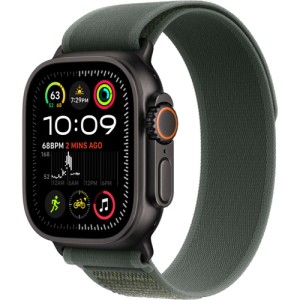 Смарт-часы Apple Watch Ultra 2 (2024) GPS + Cellular, 49 мм Black Titanium Case с ремешком Trail loop, цвет Зеленый (S/M) Смарт-часы Apple Watch Ultra 2 (2024) GPS + Cellular, 49 мм Black Titanium Case с ремешком Trail loop, цвет Зеленый (S/M)