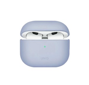 Чехол с карабином Uniq Uniq Lino Liquid Silicone для AirPods 3 Голубой Чехол с карабином Uniq Uniq Lino Liquid Silicone для AirPods 3 Голубой