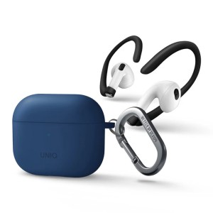 Чехол Uniq NEXO Liquid silicone +carabin +Sports ear hooks для AirPods 3 Голубой Чехол Uniq NEXO Liquid silicone +carabin +Sports ear hooks для AirPods 3 Голубой