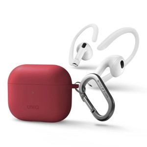 Чехол Uniq NEXO Liquid silicone +carabin +Sports ear hooks для AirPods 3 Коралловый Чехол Uniq NEXO Liquid silicone +carabin +Sports ear hooks для AirPods 3 Коралловый
