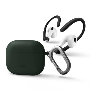 Чехол Uniq NEXO Liquid silicone +carabin +Sports ear hooks для AirPods 3 Зеленый Чехол Uniq NEXO Liquid silicone +carabin +Sports ear hooks для AirPods 3 Зеленый