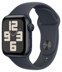 Смарт-часы Apple Watch SE (2024) ремешок Sport Band 40 мм, Черный S/M Смарт-часы Apple Watch SE (2024) ремешок Sport Band 40 мм, Черный S/M