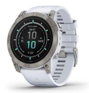 Смарт-часы Garmin Epix Pro (Gen 2) Sapphire Edition, 51 мм, Титановый белый, светло-серый безель с DLC-покрытием, белый силиконовый ремешок Смарт-часы Garmin Epix Pro (Gen 2) Sapphire Edition, 51 мм, Титановый белый, светло-серый безель с DLC-покрытием, белый силиконовый ремешок