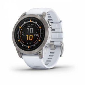 Смарт-часы Garmin Epix Pro (Gen 2) Sapphire Edition, 47 мм, Титановый, белый безель с DLC-покрытием, белый ремешок Смарт-часы Garmin Epix Pro (Gen 2) Sapphire Edition, 47 мм, Титановый, белый безель с DLC-покрытием, белый ремешок
