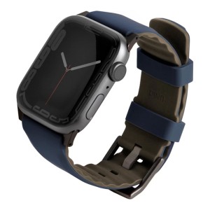 Ремешок Uniq для Apple Watch 49/45/44/42 мм Linus Airosoft silicone strap Синий Ремешок Uniq для Apple Watch 49/45/44/42 мм Linus Airosoft silicone strap Синий
