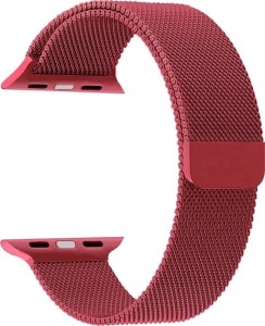 Ремешок для Apple Watch 42mm/49mm Gurdini Milanese Loop (миланский сетчатый) (Красный) Ремешок для Apple Watch 42mm/49mm Gurdini Milanese Loop (миланский сетчатый) (Красный)