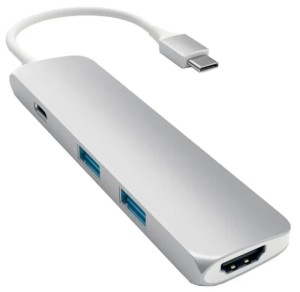 Хаб Satechi USB-C 4 в 1 (ST-CMAS) Silver Хаб Satechi USB-C 4 в 1 (ST-CMAS) Silver