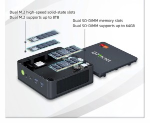Компьютер GMKtec K5 AMD Ryzen 7 7735HS 4.75 ГГц, 64Gb, 1Tb SSD, AMD Radeon 680M, Wi-Fi, BT, Win 11Pro