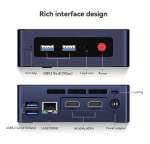 Компьютер Beelink MINI S N95 Intel N95 3.4 ГГц, 8Gb, 128Gb SSD, Intel UHD Graphics, Wi-Fi, BT, Win 11Pro