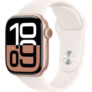 Смарт-часы Apple Watch Series 10 42mm Rose Gold Aluminum Case with Light Blush Sport Band M/L Смарт-часы Apple Watch Series 10 42mm Rose Gold Aluminum Case with Light Blush Sport Band M/L