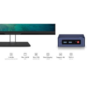 Мини ПК Beelink MINI S12 Intel Celeron N100 3.4 ГГц, 16Gb, 500Gb SSD, Intel UHD Graphics, Wi-Fi, BT, Win 11 Pro