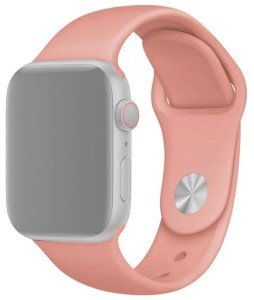 Ремешок для Apple Watch 38mm/41mm Gurdini Sport Band (силиконовый) (Розовый)
