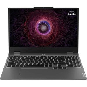 Ноутбук Lenovo LOQ 15ARP9, 15.6" (1920x1080) IPS 144 Гц/AMD Ryzen 7 7435HS/16 ГБ DDR5/512 ГБ SSD/NVIDIA GeForce RTX 4050 для ноутбуков (6 Гб)/Без системы, Серый (83JC005JRK)