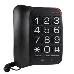 Проводной телефон Texet TX-201 Black (Черный) Проводной телефон Texet TX-201 Black (Черный)
