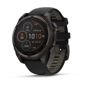 Смарт-часы Garmin Fenix 8 - 47 мм Solar Sapphire титановый угольно-серый DLC с черным ремешком 010-02906-11 Смарт-часы Garmin Fenix 8 - 47 мм Solar Sapphire титановый угольно-серый DLC с черным ремешком 010-02906-11