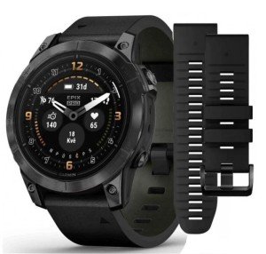 Смарт-часы Garmin Epix Pro (Gen 2) Sapphire Edition, 47 мм, Титановый, угольно-серый безель с DLC-покрытием, черный кожаный ремешок Смарт-часы Garmin Epix Pro (Gen 2) Sapphire Edition, 47 мм, Титановый, угольно-серый безель с DLC-покрытием, черный кожаный ремешок