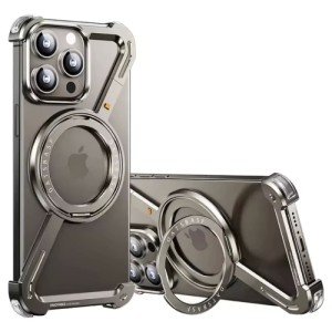 Чехол металлический Movenchy с MagSafe для Apple iPhone 16 Pro Max Золотой Чехол металлический Movenchy с MagSafe для Apple iPhone 16 Pro Max Золотой