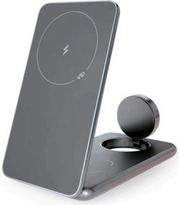Беспроводная зарядная станция VLP Alum Power MagSafe 3in1 для iPhone/AirPods/Watch Dark Grey Беспроводная зарядная станция VLP Alum Power MagSafe 3in1 для iPhone/AirPods/Watch Dark Grey