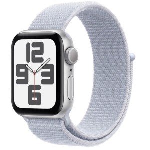 Смарт-часы Apple Watch SE (2024) GPS 44 мм, Sport Loop, Silver/Blue Cloud, Серебристый/Голубое облако Смарт-часы Apple Watch SE (2024) GPS 44 мм, Sport Loop, Silver/Blue Cloud, Серебристый/Голубое облако